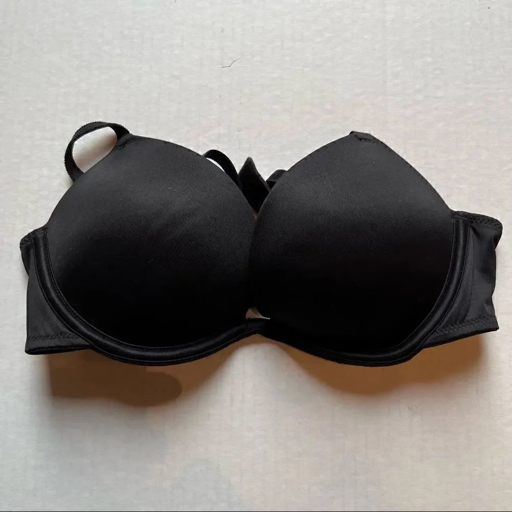PINK Bra wear everywhere super push up black 32B underwire padded